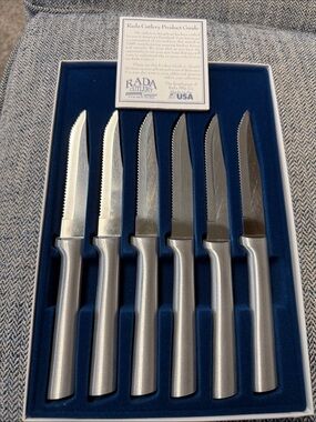 Stainless Steel Steak Knife Set - Silver (6pcs)